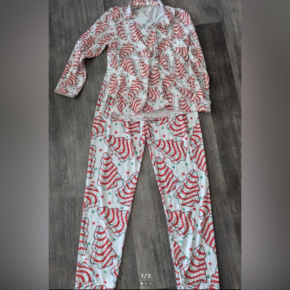 NWOT Christmas Tree Cakes Pajama Set Sz L - Picture 3 of 3